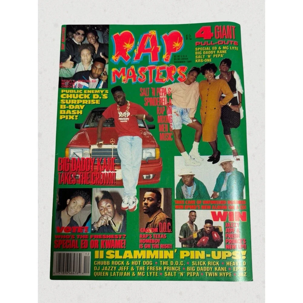 RAP MASTERS Magazine December 1989 Vintage Hip Hop Big Daddy Kane Salt-N-Pepa